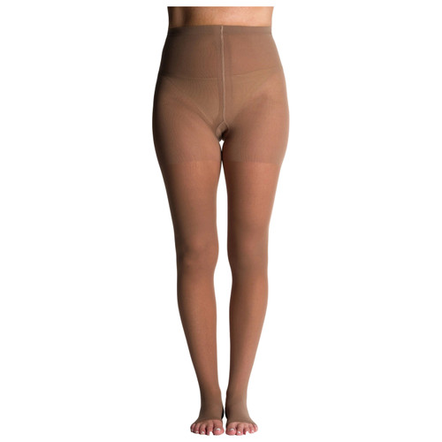 Sigvaris - 781Pmso73 - Womens Eversheer Open Toe Pantyhose - Short - Cafe - Each