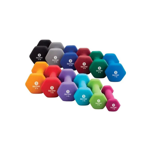Body Sport - Ndb08C - Neoprene Dumbbells - Colored/Single - Each