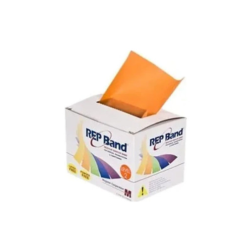 Fabrication Enterprises - Cando - 10-1075 - Rep Band Exercise Band, Orange, Level 2, 6 Yd Roll, 4"In Width, Latex - Free. - Each