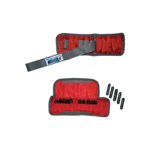 Fabrication Enterprises - Cando - 10-3341 - Adjustable Cuff Wrist Weight, Red, 4 Lb., 14 - 1/2" X 3/4", D - Ring Closure. - Each