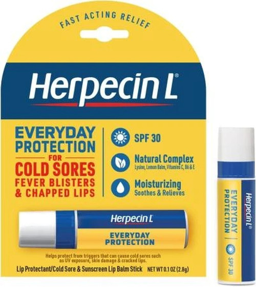Emerson Healthcare - 77742 - Herpecin - L Lip Protectant Cold Sore & Sunscreen Balm, Twin - Pack. - Each
