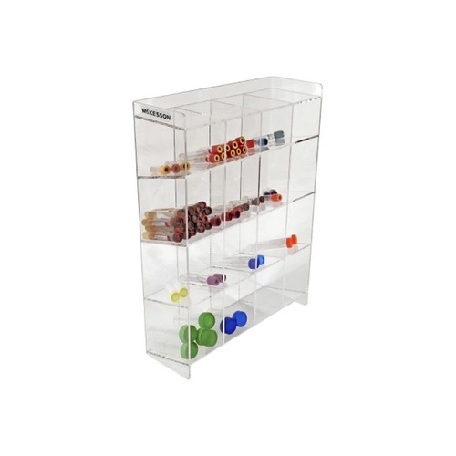 Mckesson - 3118Xl - Tiered 4 - Tier Tube Organizer 16 Place Accommodates Multiple Size Tubes Clear 15.5 X 5.5 20.75 Inch - Each
