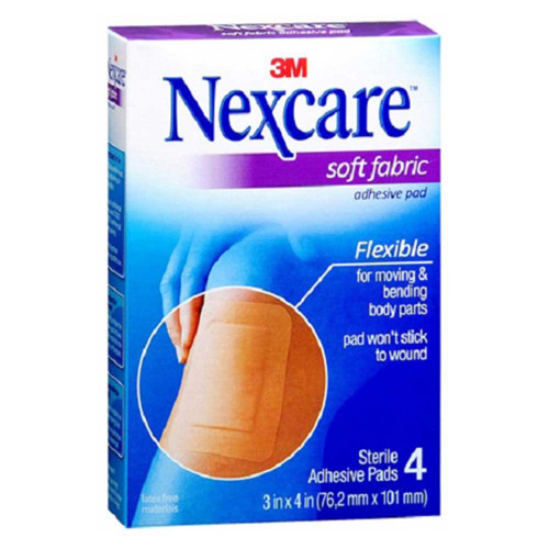 3M - Sfp34 - Pad, Adh Nexcare Soft Fabric 3"X4" - Package/4