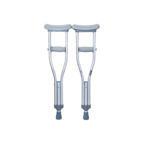 Mckesson - 146-10427 - Underarm Crutches Aluminum Frame Child 175 Lbs Weight Capacity Push Button Adjustment - Case/10