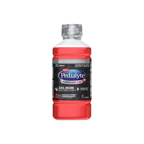 Abbott - Pedialyte Advancedcare - 66645 - Nutrition Oral Electrolyte Solution Chilled Cherry Pomegranate Flavor 33.8 Oz. - Case/4