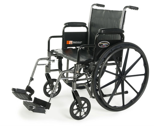 Graham Field - Traveler - 3E050100 - Health Products Se Plus Wheelchair Dual Axle Full Length Arm Swing - Away Footrest Black Upholstery 18 Inch Seat Width Adult 300 Lbs Weight Capacity - Each