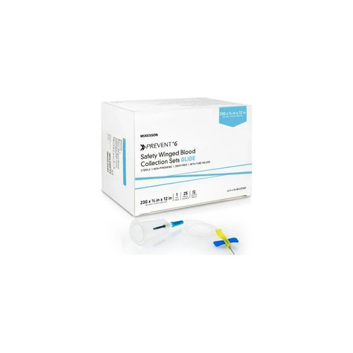 Mckesson - 16-Bc2334H - Prevent G Blood Collection Set With Holder 23 Gauge 3/4 Inch Needle Length Safety 7 Tubing Sterile - Case/200