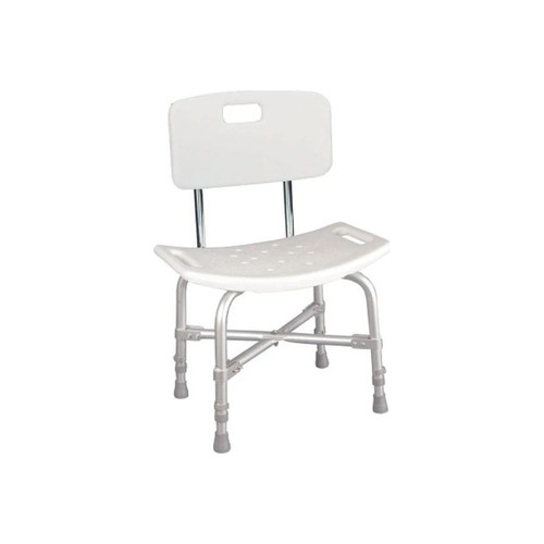 Mckesson - 146-12021Kd-1 - Bath Bench Without Arms Aluminum Frame With Backrest 20 Inch Seat Width 500 Lbs Weight Capacity - Case/1