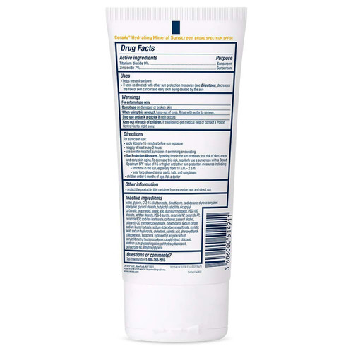 Loreal - 60600051491 - Cerave, Lotion Sun Body Spf50 5Oz - Each