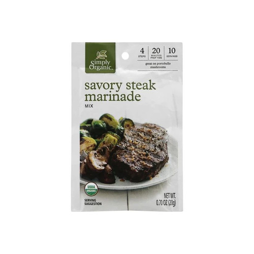 Simply Organic - 15768 - Savory Steak Marinade Mix - Each