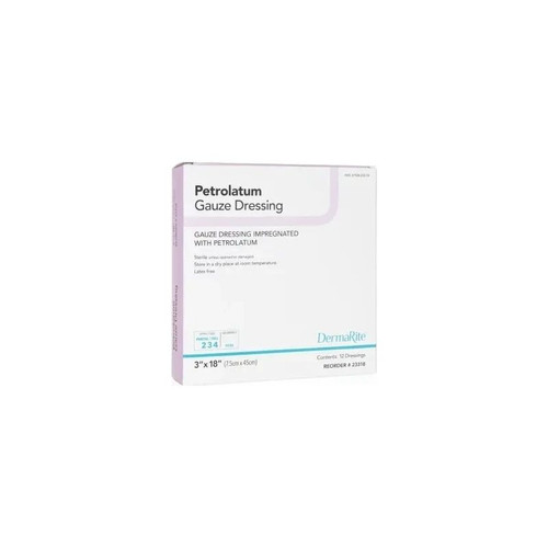 Dermarite - Petrolatum - 23318 - Impregnated Dressing Strip 3 X 18 Inch Sterile - Each