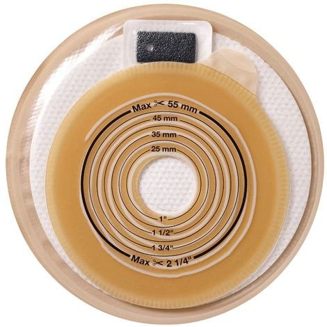 Coloplast - Assura - 2803 - Stoma Cap 1/2 To 2 Inch Opening Opaque Color Blue Coupling Piece With Skin Barrier And Filter Secure Locking System - Box/30