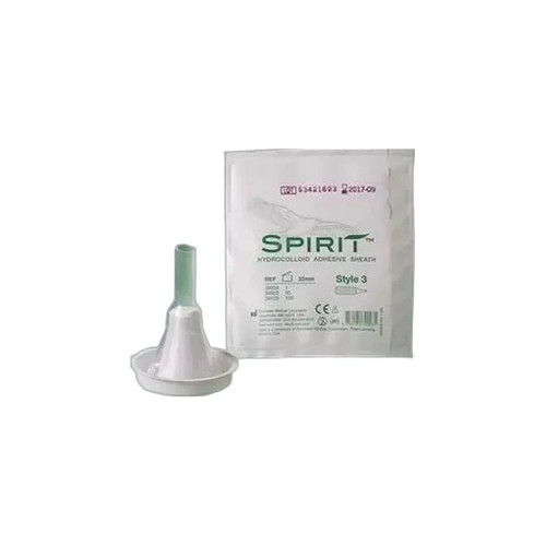 Bard Rochester - Spirit - 39302 - 3 Male External Catheter Self - Adhesive Seal Hydrocolloid Silicone Medium - Each