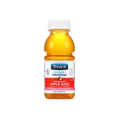 Kent Foods - Thick-It Clear Advantage - B455-L9044 - Thickened Beverage 8 Oz Bottle Apple Flavor Liquid Iddsi Level 2 Mildly - Case/24