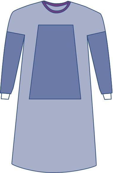 Medline - Eclypse - Dynjp2102 - Eclipse Fabric - Reinforced Surgical Gown With Towel X - Large Blue Sterile Aami Level 3 Disposable - Case/30
