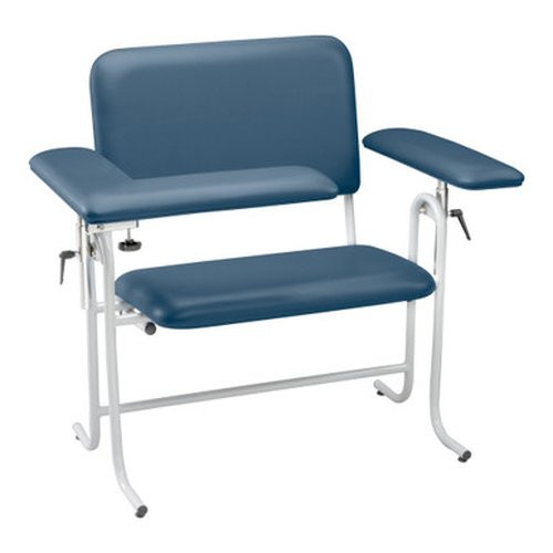 Mckesson - 63-20Usufx-1 - Blood Drawing Chair Straight Arm / Flip Up Blue - Each