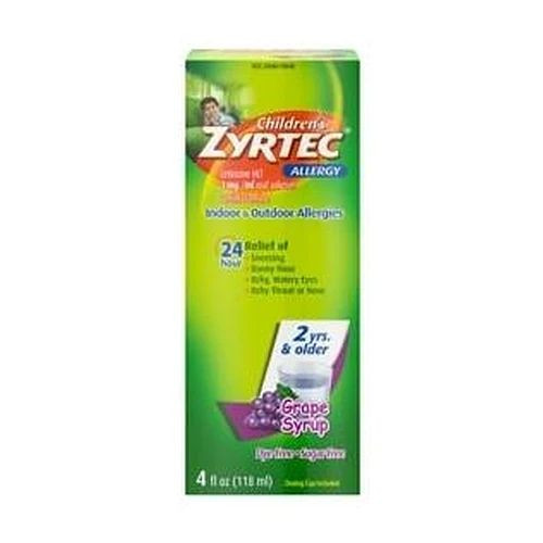 Kenvue Brands Ll - 20902 - Children'S Zyrtec 1Mg Grape Syrup, 4 Fl Oz - Each