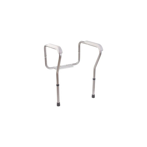 Mabis - Healthsmart - 521-9804-9601 - Toilet Safety Rail White / Silver Aluminum - Each