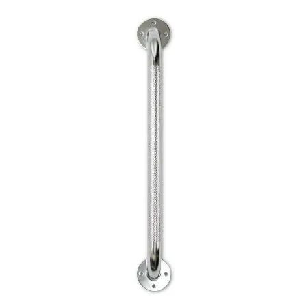 Mckesson - 146-Rtl12118 - Wall Grab Bar Chrome Finish Knurled Steel - Each