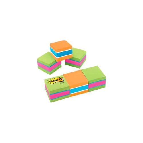 3M - Mmm-20513Pk - Mini Cubes, 1.88 X 1.88, Green Wave And Orange Collections - Package/1