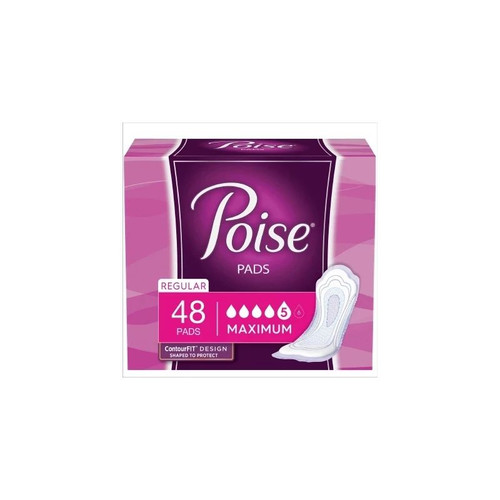 Kimberly Clark - Poise - 47199 - Bladder Control Pad 12.9 Inch Length Heavy Absorbency Sodium Polyacrylate Core One Size Fits Most - Case/96