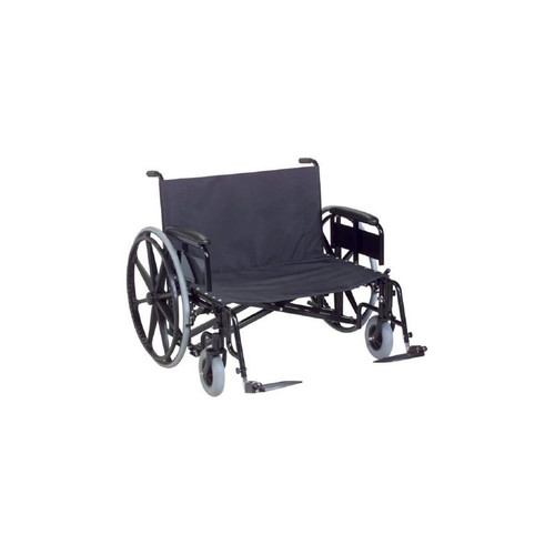 Graham Field - Regency Xl 2000 Heavy Duty - 67242250 - Health Products Bariatric Wheelchair Dual Axle Full Length Arm Swing - Away Elevating Legrest Black Upholstery 24 Inch Seat Width Adult 700 Lbs Weight Capacity - Each
