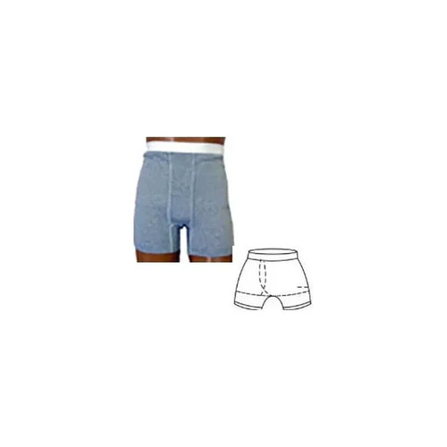 Team Options - 94006Xxlr - Men'S Boxer Brief With Built - In Barrier/Support, Gray, Right - Side Stoma, Xx - Large 48 - 50 - Each