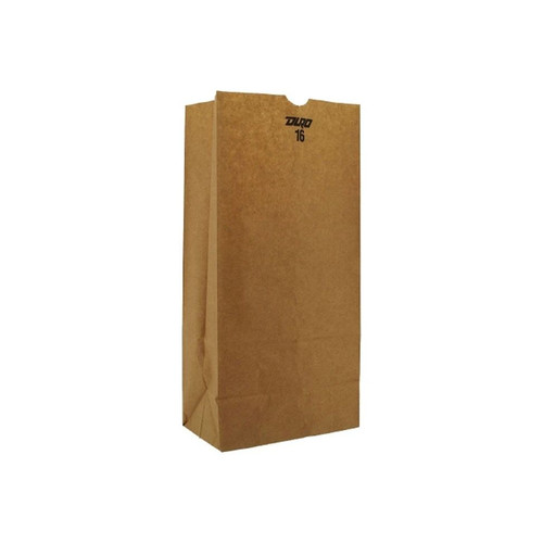 Rj Schinner - Duro - 18416 - Co - Grocery Bag Brown Kraft Recycled Paper 16 - Case/1