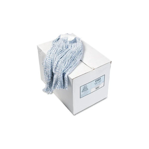 Lagasse - Boardwalk - Bwk543Ct - Wet String Finish Mop Head Looped - End Large Blue / White Rayon Polyester Reusable - Case/12