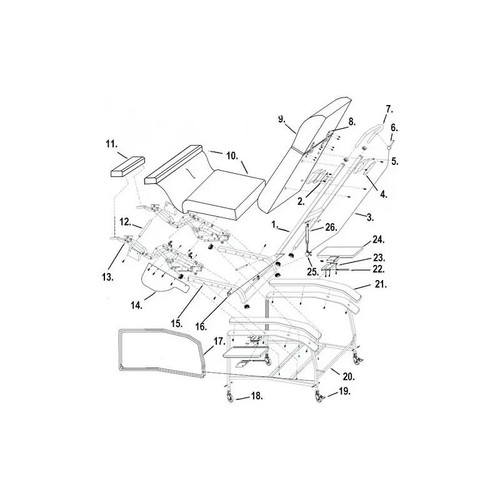 Drive Devilbiss Healthcare - D577Seat-J - Medical Seat W/Attached Legrest,Jade - Each