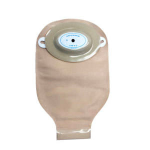 Nu-Hope - 7074Ts - Nu Hope Nu Flex Drainable Pouch 1 3/4" X 3 1/4" Stoma Oval E Trim To Fit Opaque Trim Shield Adult 24 Oz - BX/10