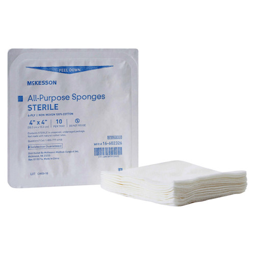 Mckesson - 16602326 - Sponge, Univ Str 4X4 4Ply Lf - CS/96