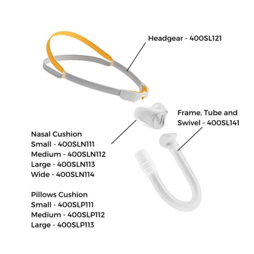 Fisher & Paykel H Inc. - 400Sl141 - Solo Nasal Mask Replacement Frame With Short Tube And Swivel - EA/1
