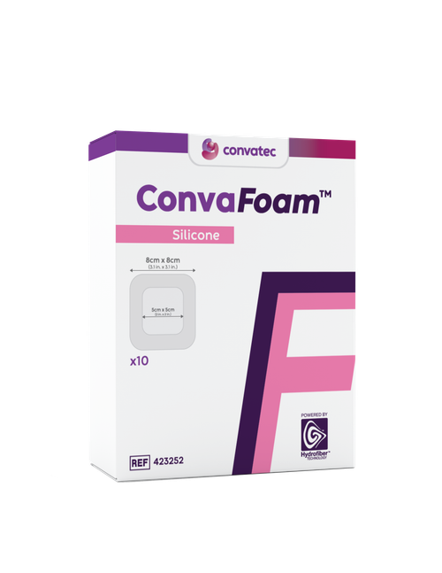 Convatec - 423529 - Convafoam Adhesive Silicone Hydrofiber Foam Dressing 4 X 7 9 - BX/10