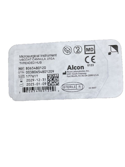 Alcon Labs - 8065480120 - Alcon Microsurgical Instrument Viscoat Cannula, 27Ga Threaded Hub - Box of 10