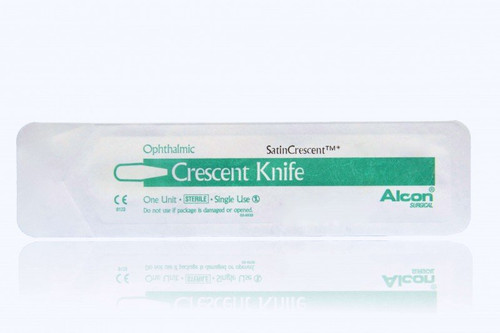 Alcon Labs - 8065990002 - Alcon Crescent Knife Ophthalmic Satin Crescent Angled Bevel Up (Box Of 6) - Box of 6