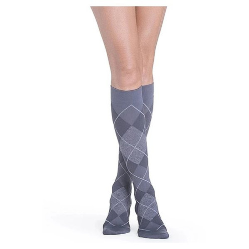 Sigvaris - 143Cb47 - Microfiber Shades For Women Calf, 15 - 20, Closed, Argyle