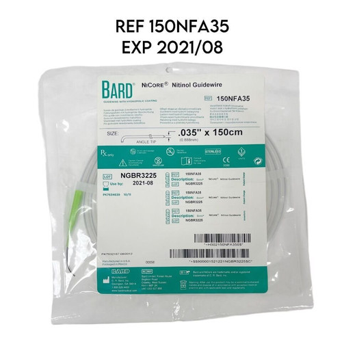 Bard Rochester - 150NFA35 - Bard Endourology Nicore Nitinol Guidewire .035 X 150 Cm (Cl) (Box Of 10) - Box of 10