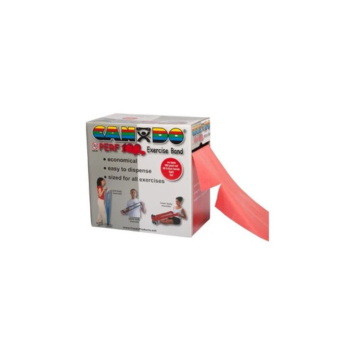 Fabrication Enterprises - Cando - 10-5692 - Perf 100 Exercise Resistance Band Red 5 Inch X Yard Light