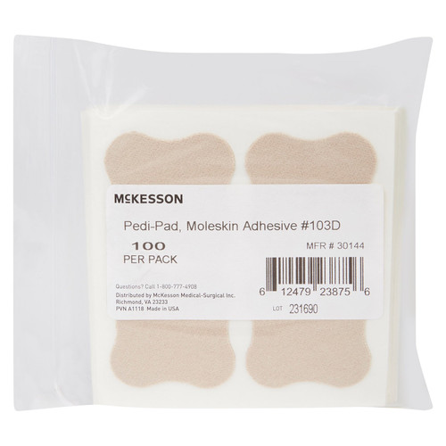 Mckesson - 30141 - Pedi - Pad, Moleskin Adh Tan 10Pk )