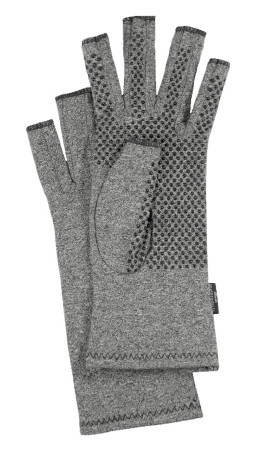 Brownmed - Imak - A20187 - Compression Active Gloves Open Finger Large Wrist Length Hand Specific Pair Cotton