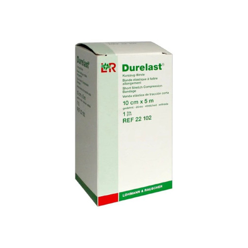 Lohmann & Rauscher - Durelast - 22102 - Compression Bandage 5 Inch X 1/2 Yard Clip Detached Closure Tan Nonsterile High