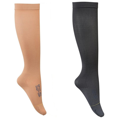 Cardinal Health - T.E.D. - 4436 - Anti-Embolism Stocking Knee High Large Regular Black Closed Toe 