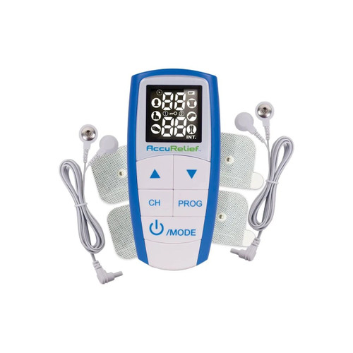 Carex Health Brands - Accurelief - Acrl-3100 - Complete 3 - In - 1 Pain Relief Device Tens For Blocking Pain, Ems Muscle Recovery And Massage Relaxation.