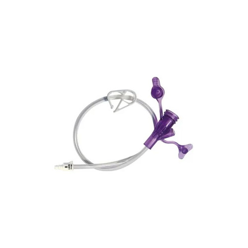 Applied Medical - G-Jet - 6-0212-Isosaf - Technology - Technologies - Enteral Feeding Extension Set 2 Inch Dual Enfit Y - Port Medication Purple Sterile