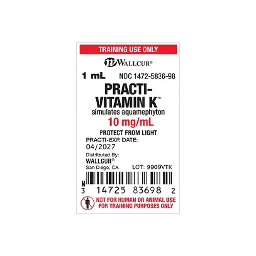 Wallcur - Practi-Vitamin K - 9909Vtk - Training Medication Peel - N - Stick Labels