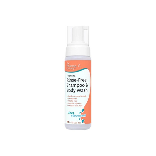 Kleen Test Products - Pharma-C-Wipes - 55-200905K - Rinse - Free Shampoo And Body Wash 7.1 Oz Pump Bottle Fresh Scent