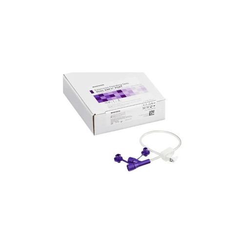 Mckesson - 194-0121-12 - Enteral Feeding Extension Set Inch Enfit Y - Port Right Angle Connector And Clamp Nonsterile
