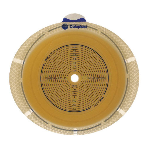 Coloplast - Sensura Flex - 10102 - Ostomy Barrier Trim To Fit Standard Wear Double Layer Adhesive 50 Mm Flange Red Code System 3/8 2 Inch Opening