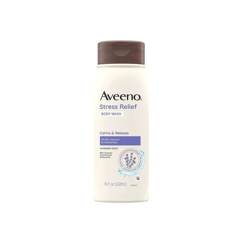 Johnson & - Aveeno Stress Free - 38137117756 - Sales - Body Wash Liquid 18 Oz Bottle Lavender Scent